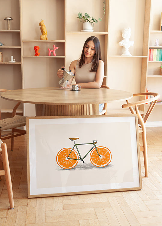 Roues orange Poster