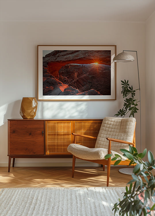 Lever du soleil sur l'arche de Mesa