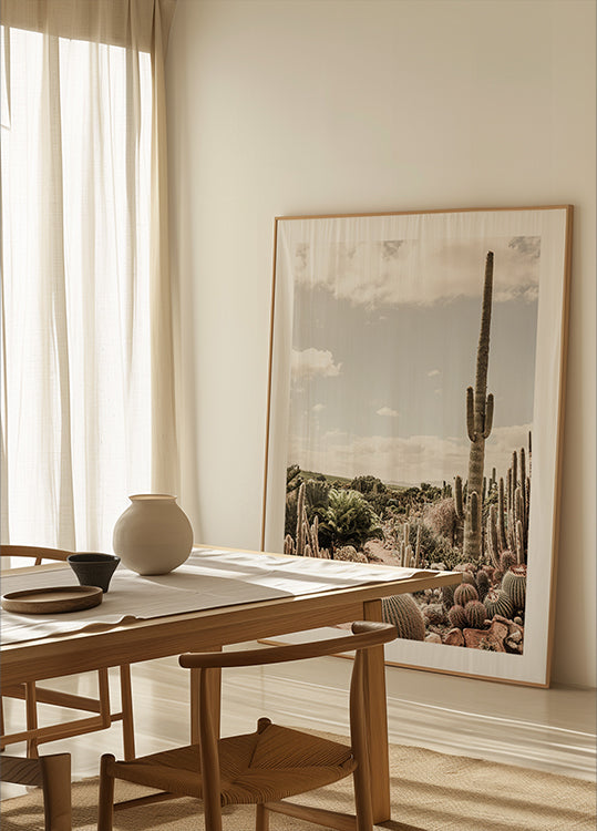 Ferme de cactus Poster