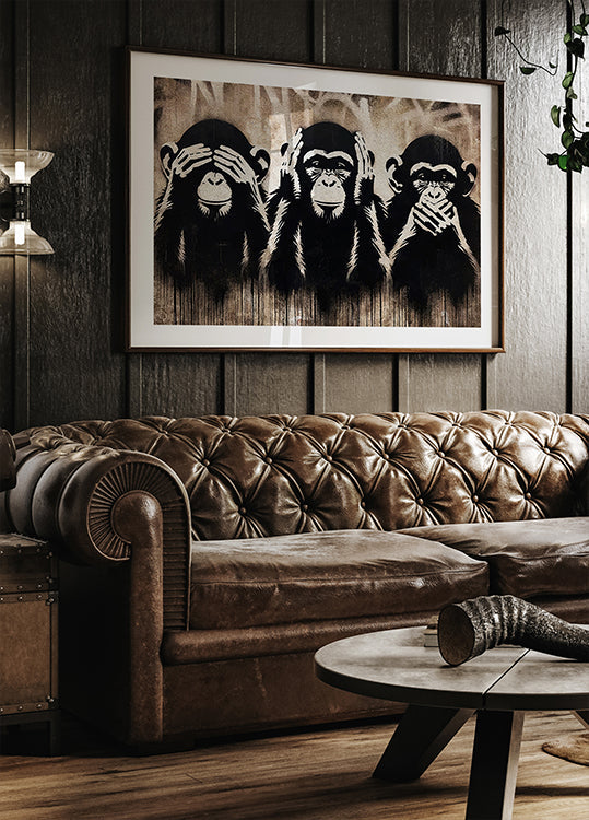 Trois singes sages Poster