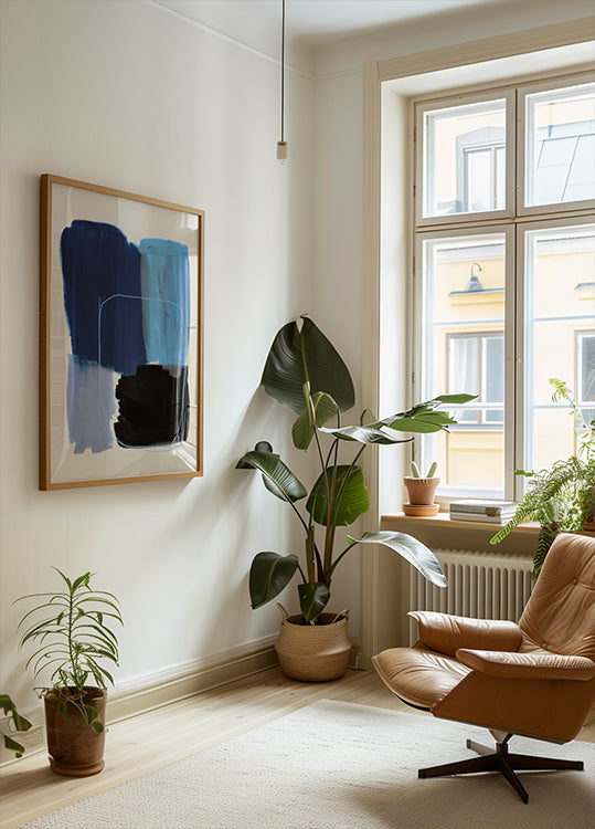 Coups de pinceau abstraits 120x Poster