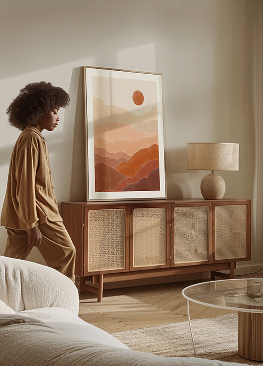 Lever du soleil dans le désert