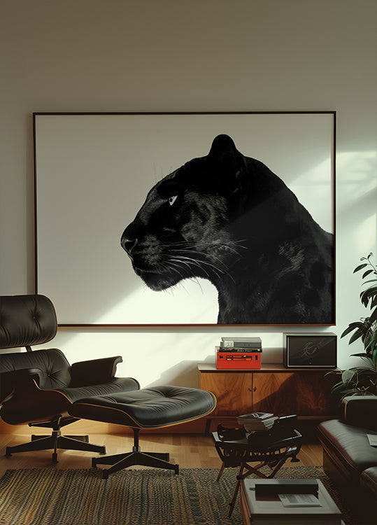 Profil de panthère noire Poster
