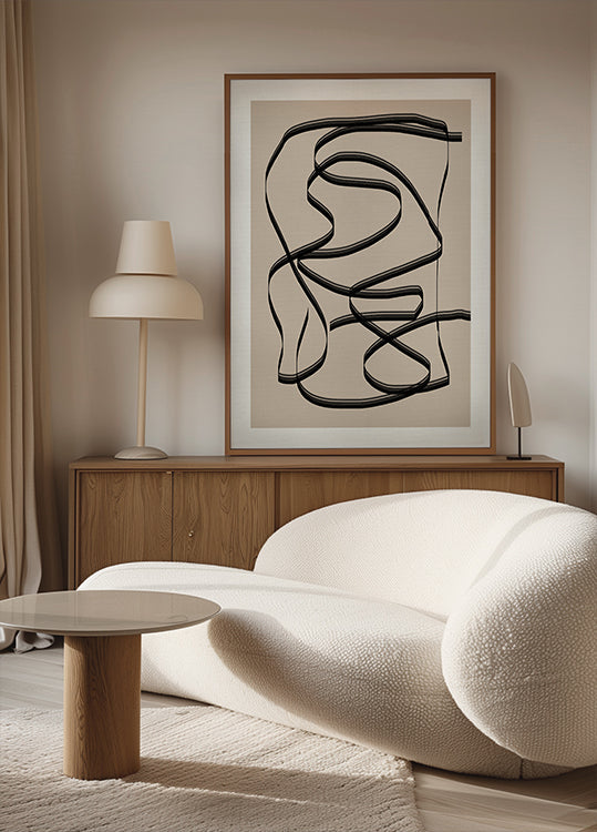 Labyrinthe de lignes fluides