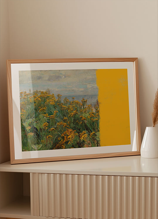 collage de paysage moderne jaune
