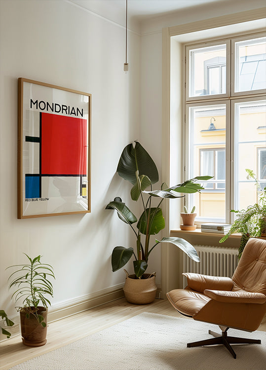 Composition avec rouge, bleu et jaune 1930 Poster