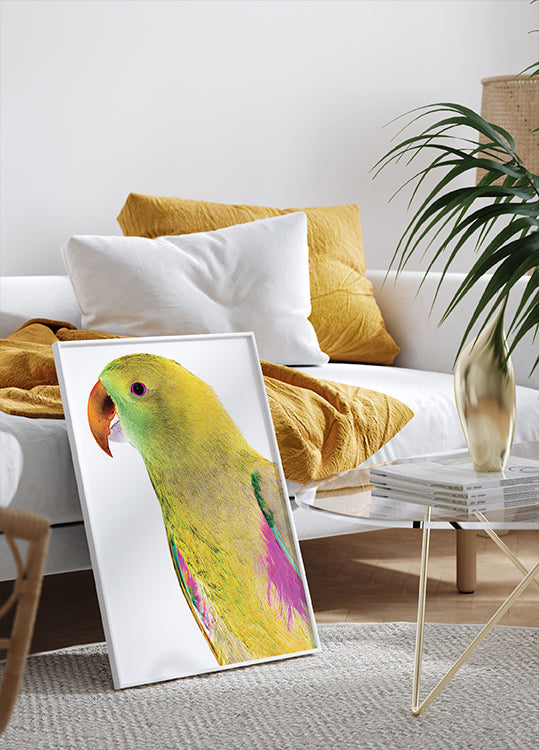Profil de perroquet vibrant