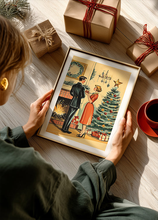 Affiche de Noël rétro