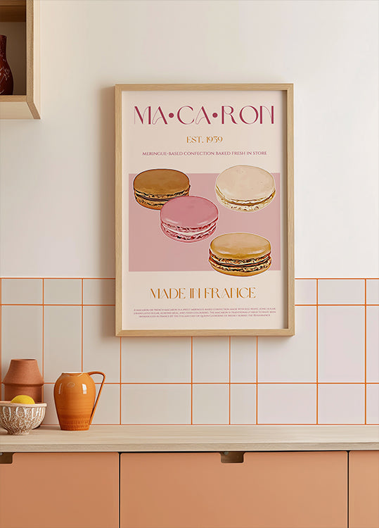 Délice macaron français Poster