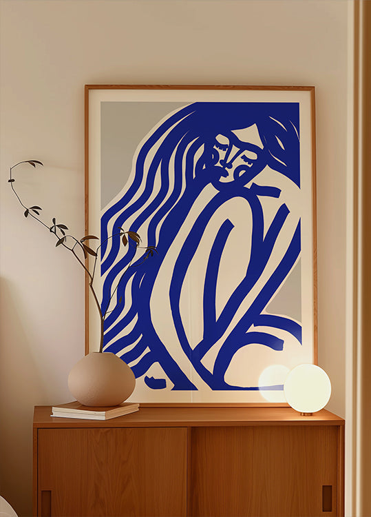 Contours bleus Poster