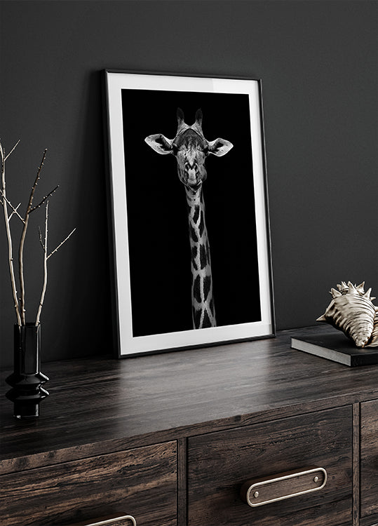 Portrait de girafe Poster