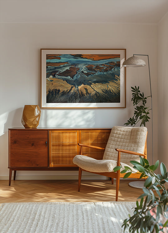 Vue aérienne de Californie - Le désert vu d'en haut Poster