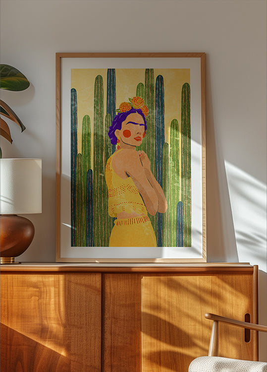Frida et cactus