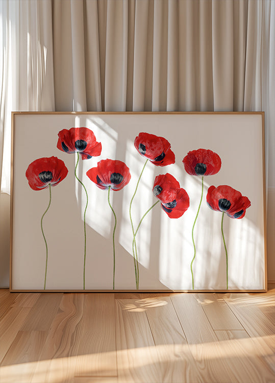 Coquelicots coccinelles Poster