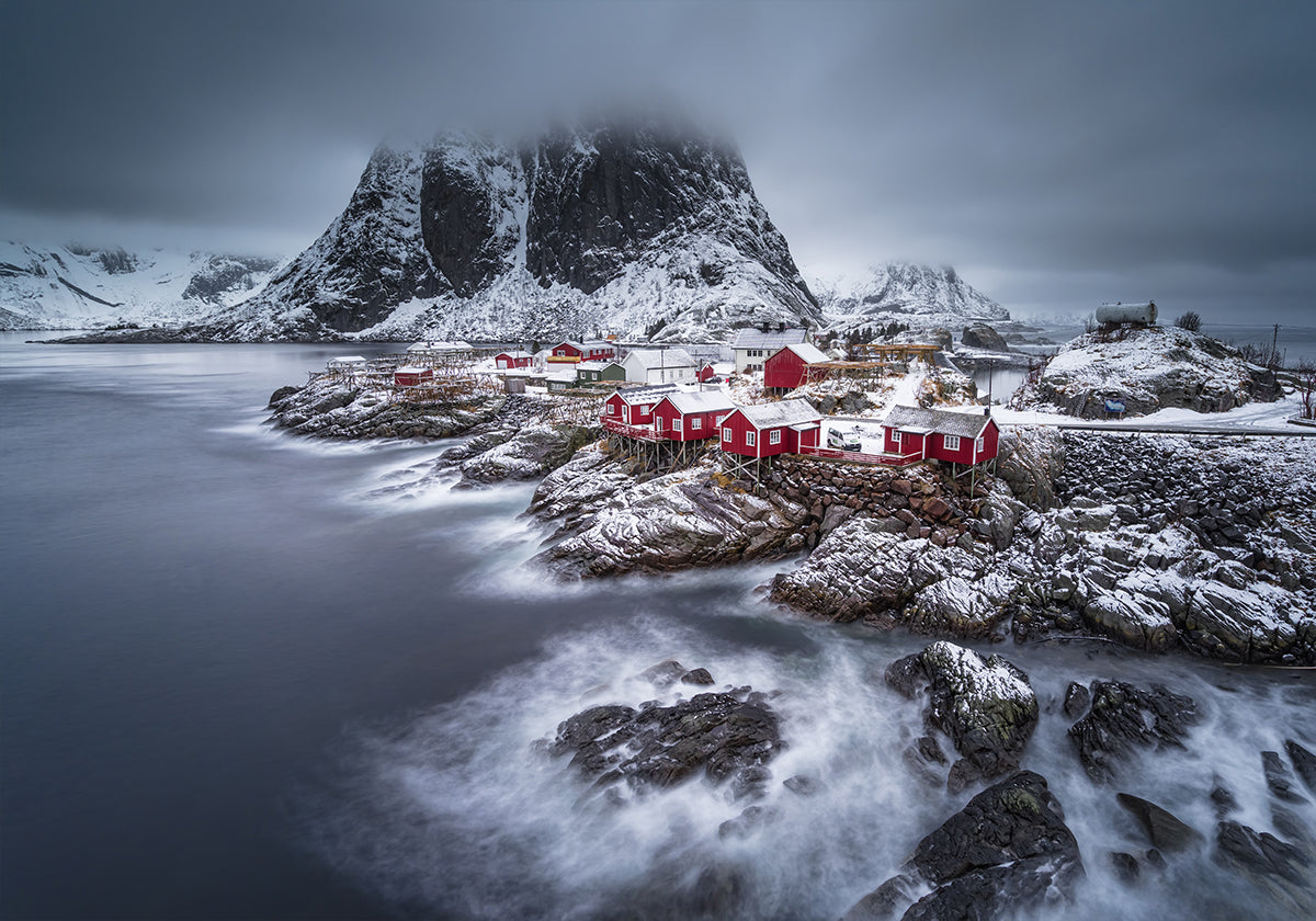 Poster Îles Lofoten en hiver