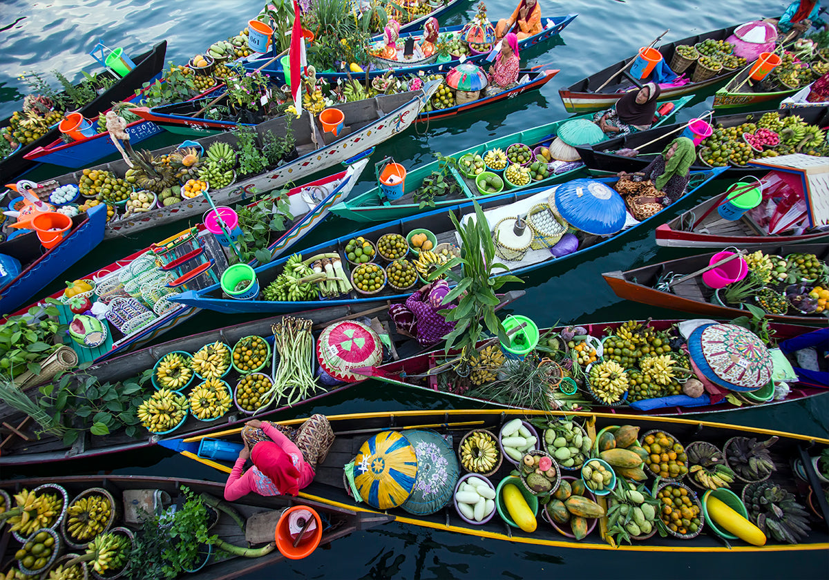 Marché flottant de Banjarmasin