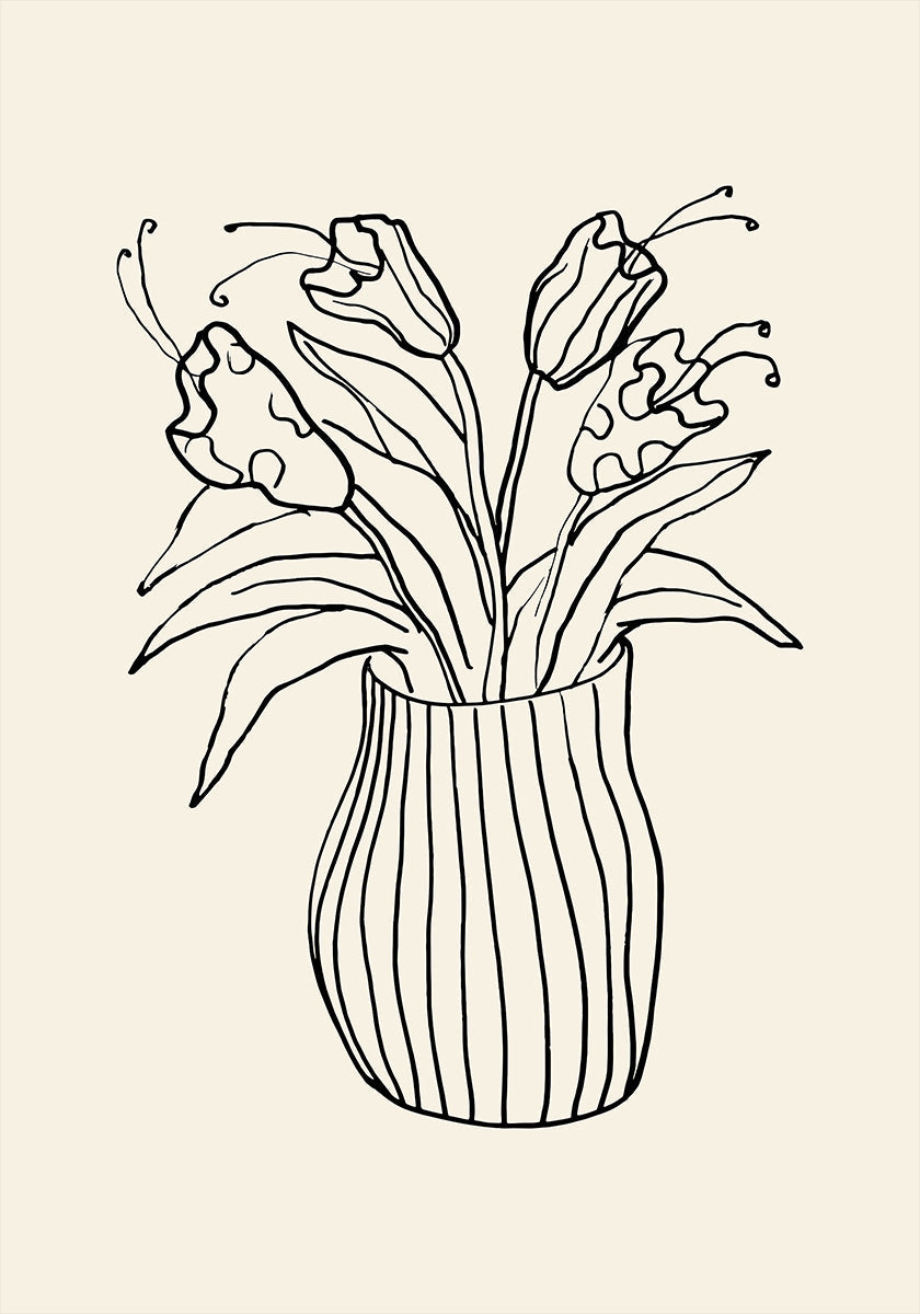 Croquis de vase Poster