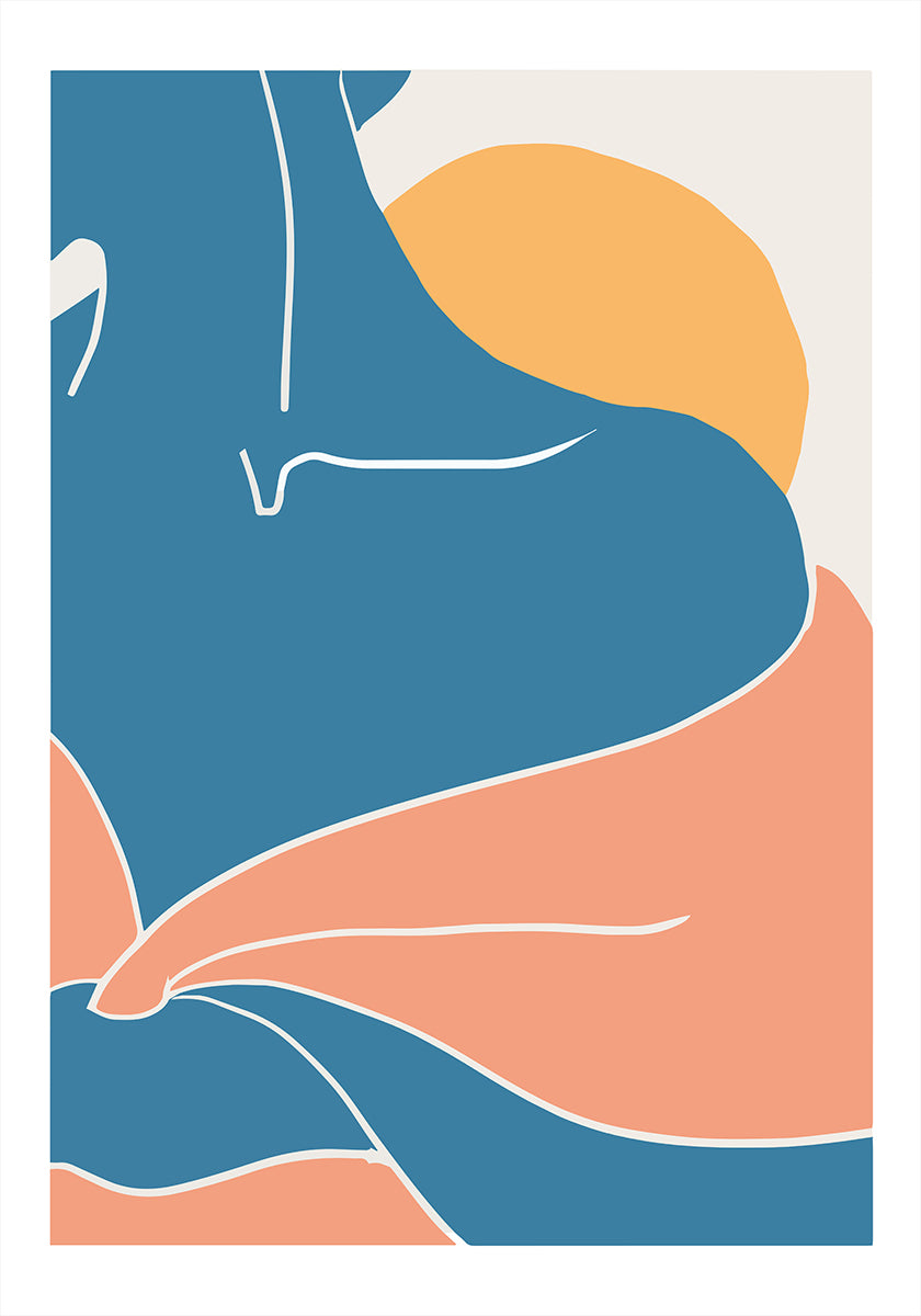 Épaule bleue Poster