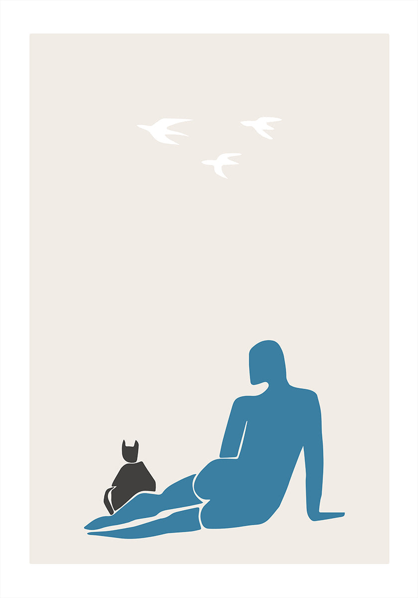Femme et chat