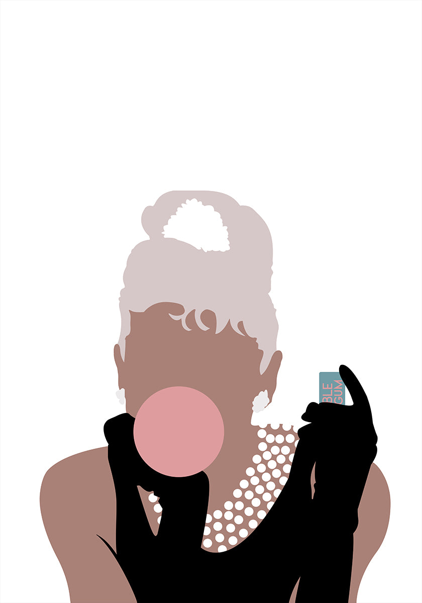 Fille de bubble-gum Poster