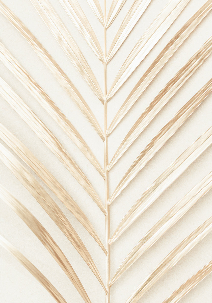 Feuille de palmier dorée Poster