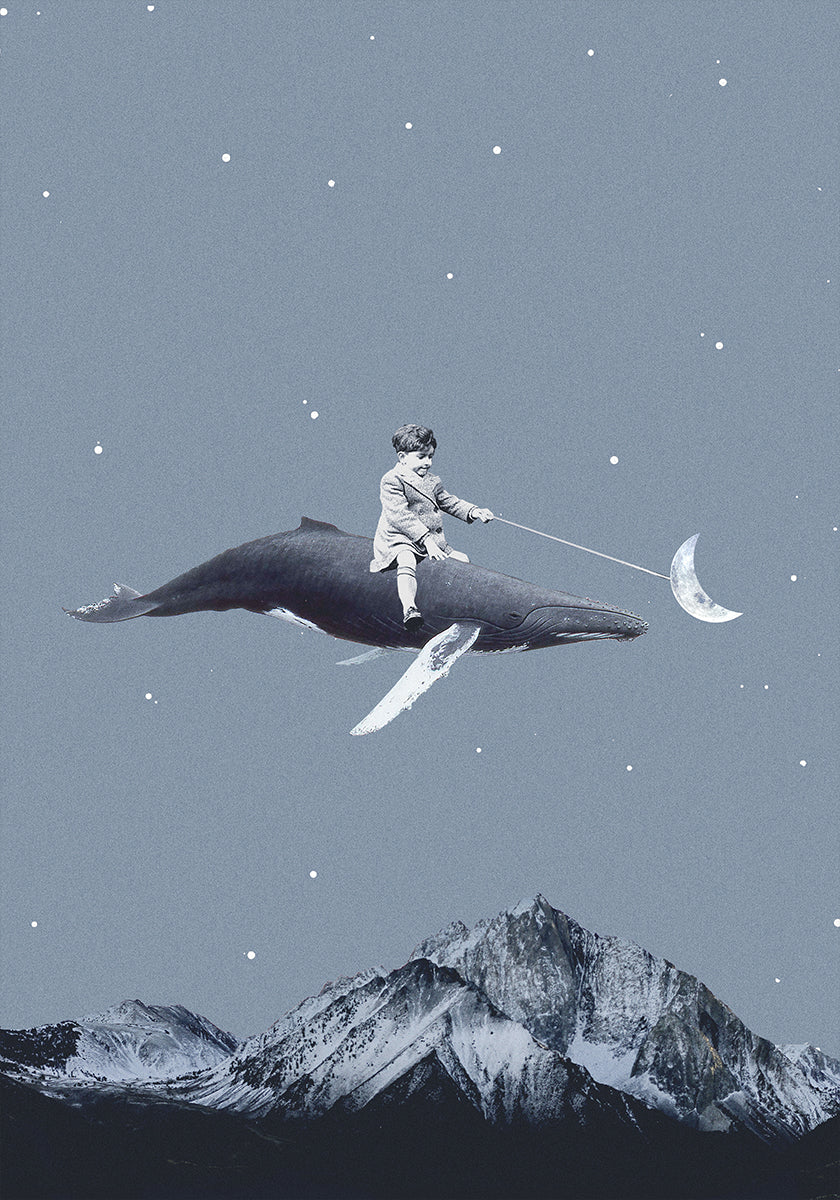 Visez la lune Poster