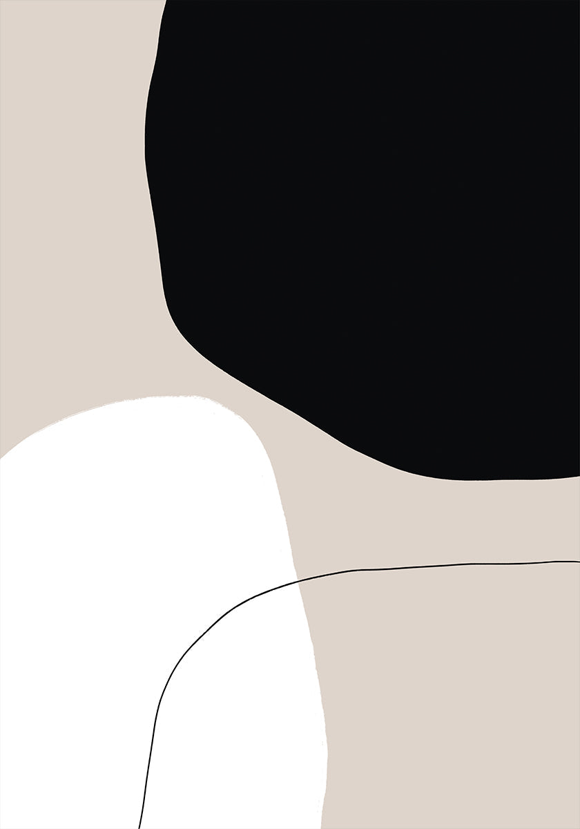 Formes monochromes Poster