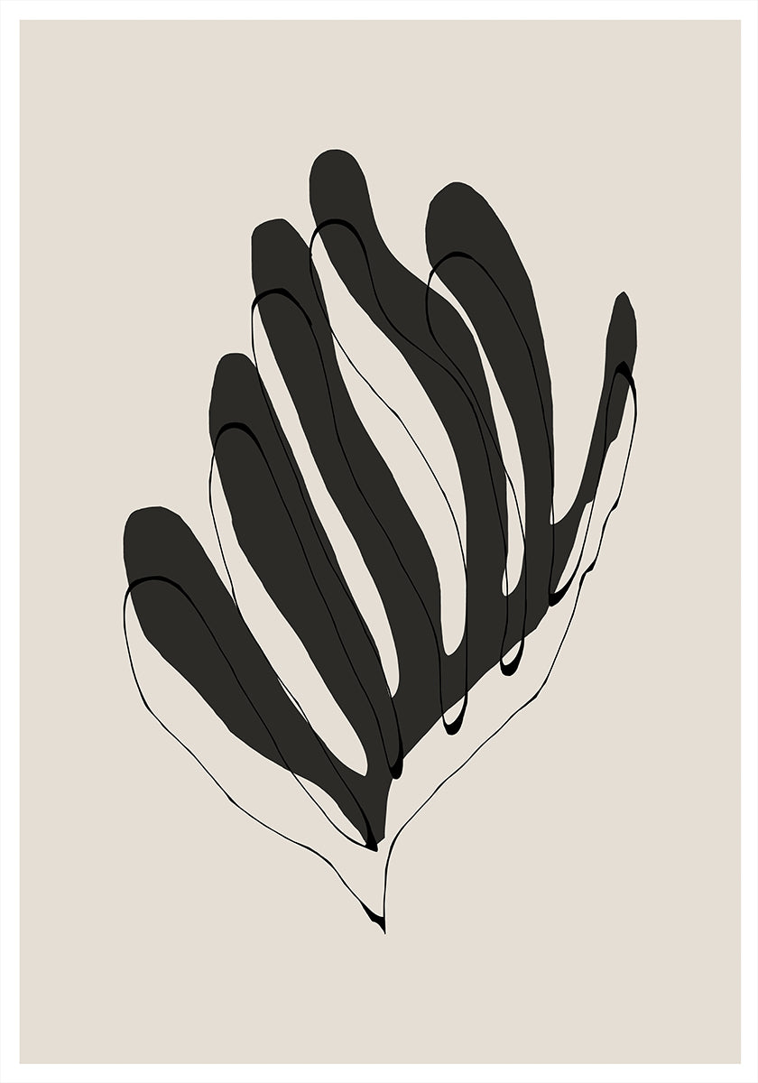 Lignes de feuilles abstraites