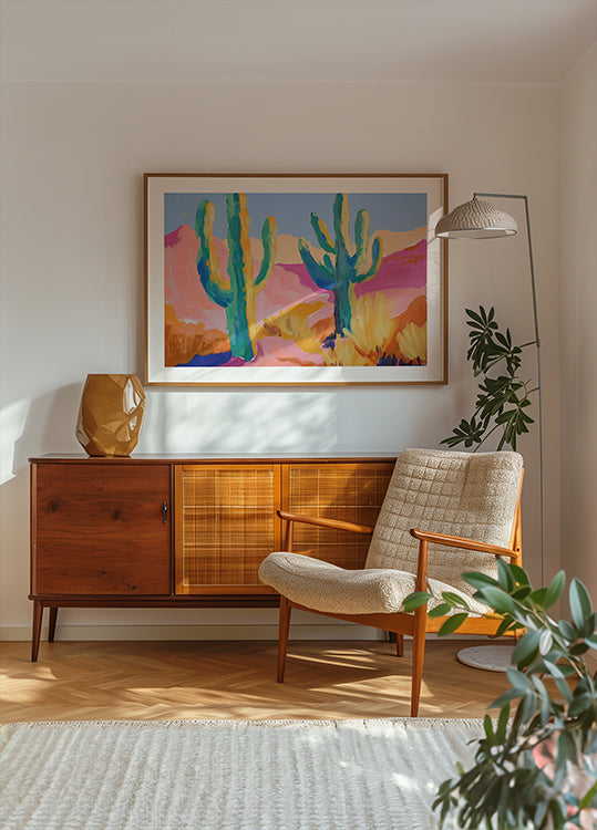 Colorful Cactus Plakat - Posterbox
