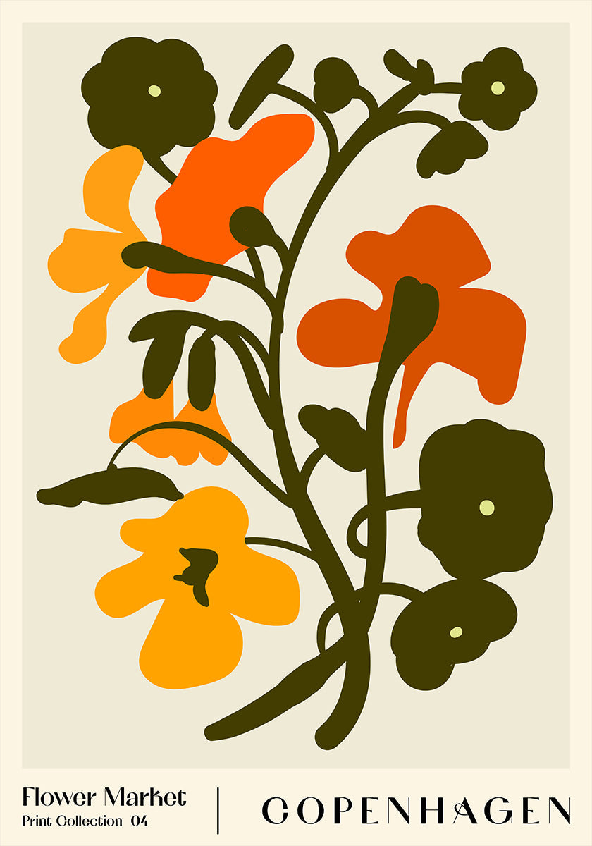 Marché aux fleurs. Copenhague Poster