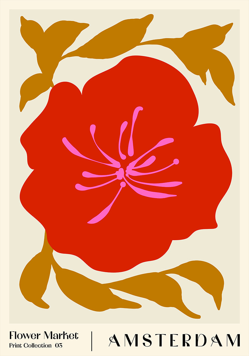 Marché aux fleurs. Amsterdam Poster