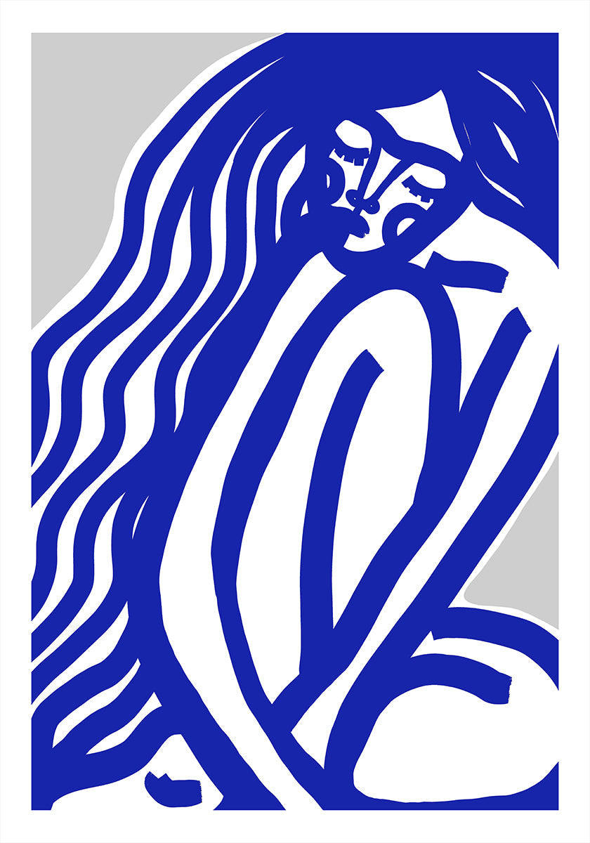 Contours bleus Poster