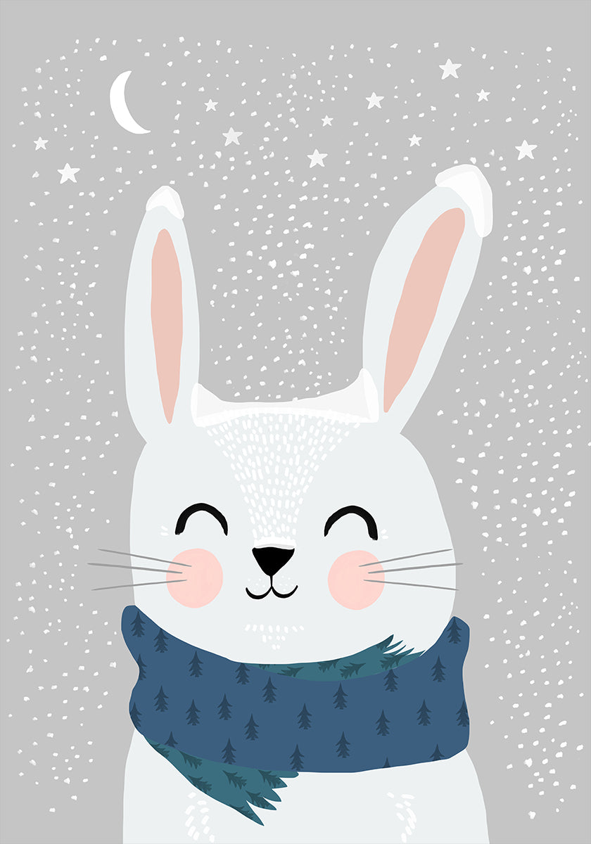 Le bonheur du lapin d'hiver