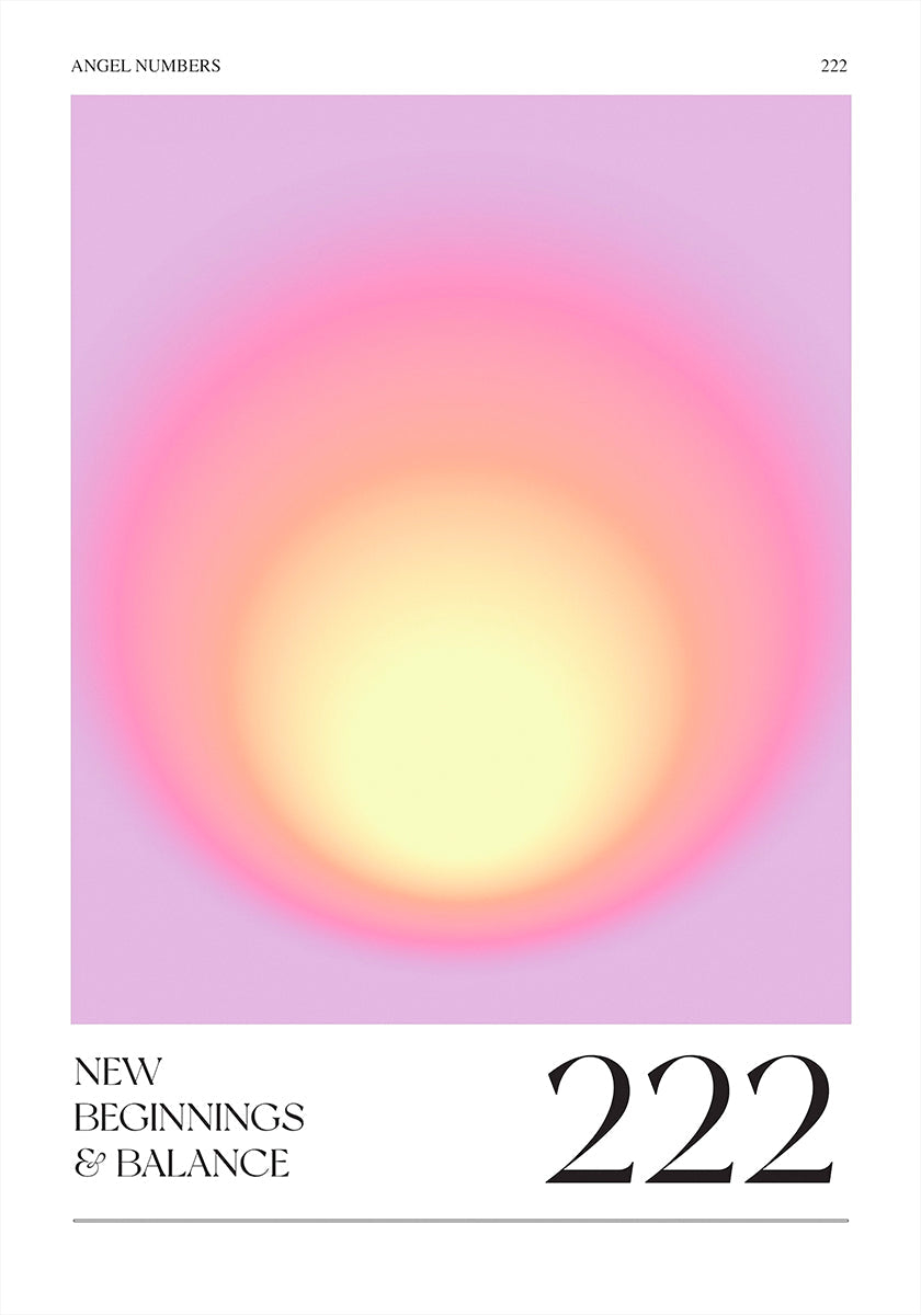 Dégradé avec des teintes rose tendre et jaune Poster