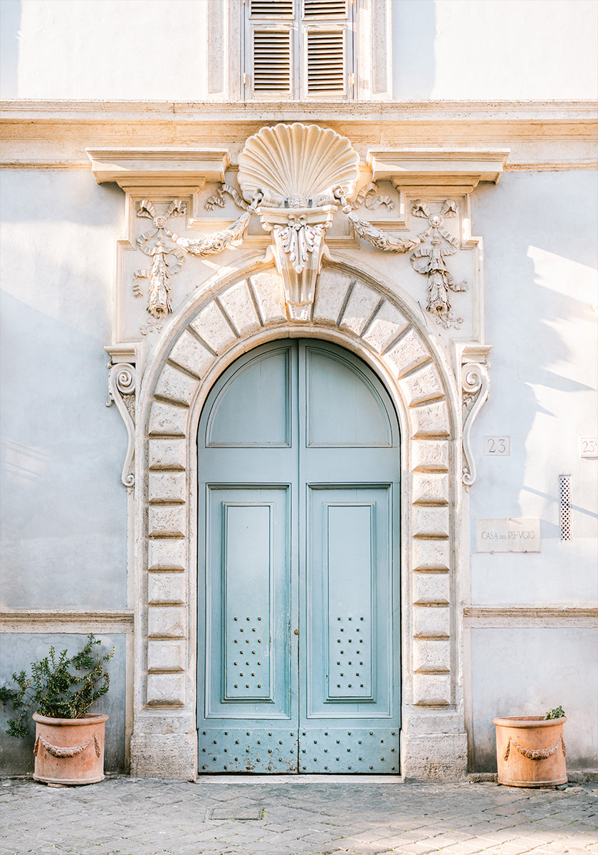 Tons bleus de Rome - Photographie de voyage en Italie Poster