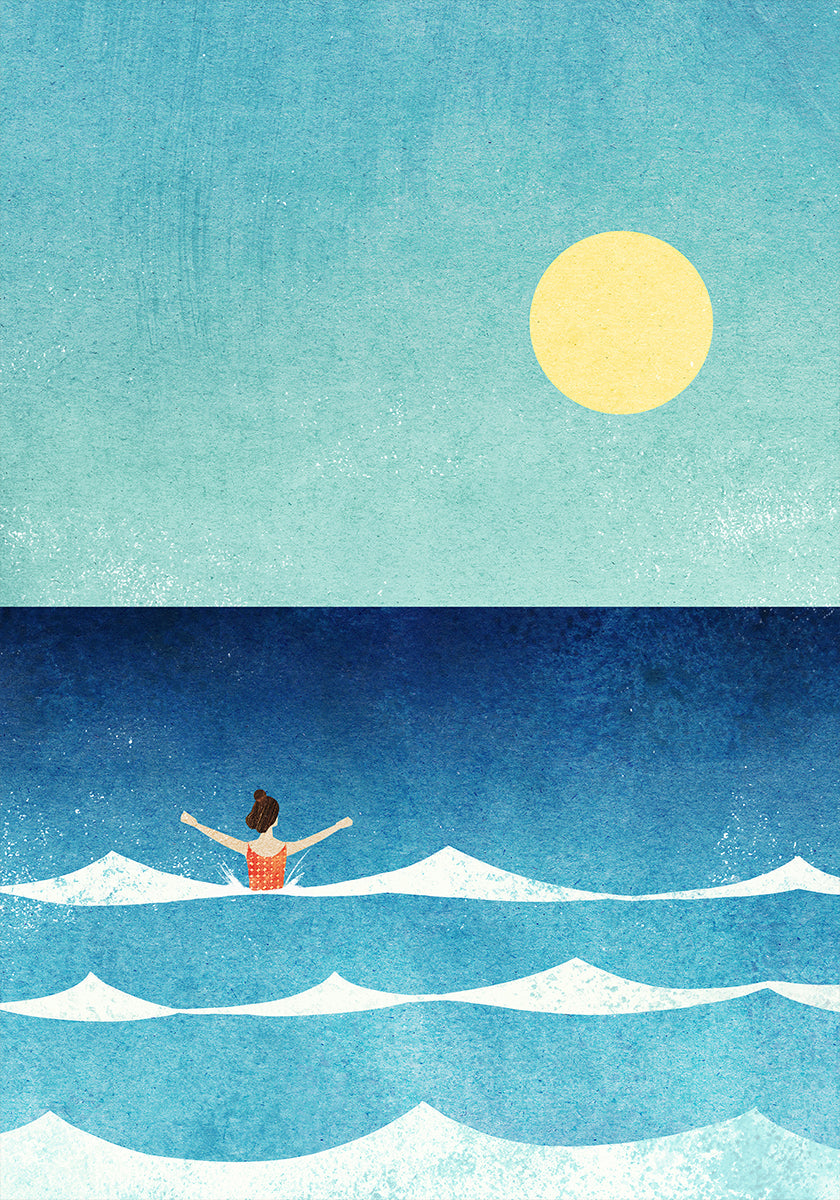 Natation en mer ii Poster