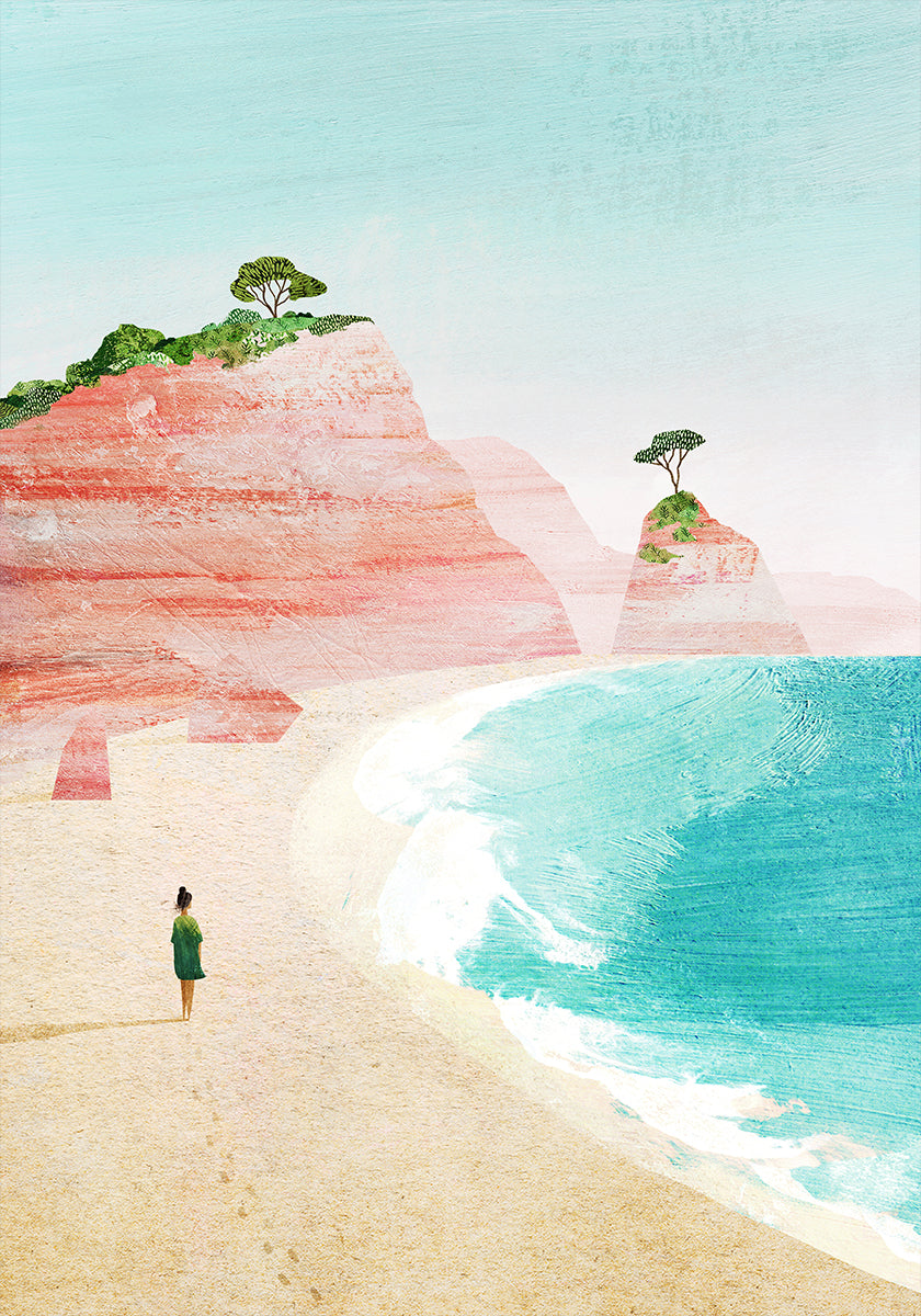 Fille de plage iv Poster