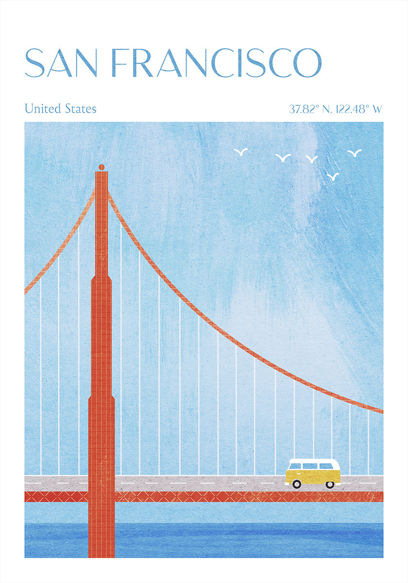 San Francisco, pont du Golden Gate Poster