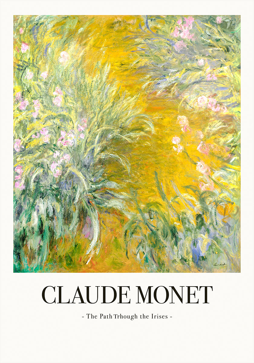 Le chemin à travers les iris Poster