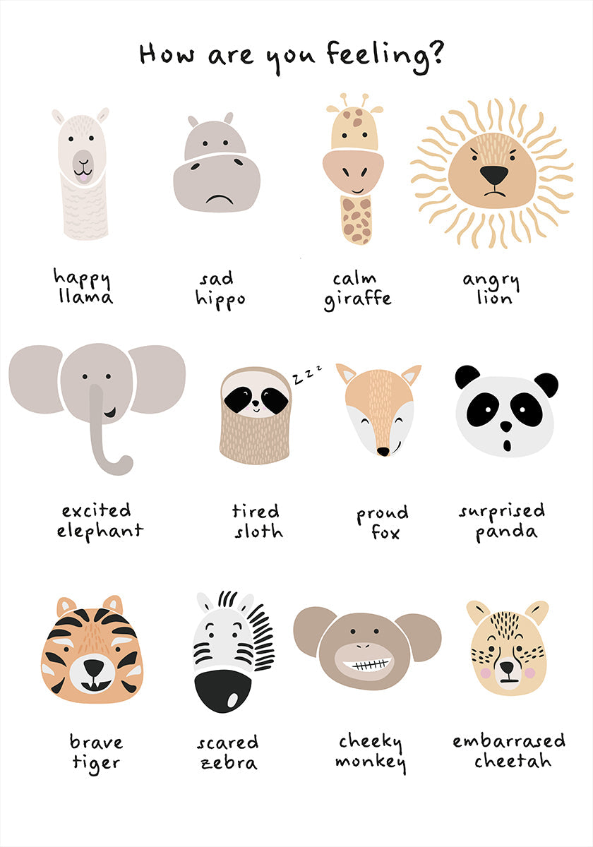 Émotions de méditation apaisantes pour enfants imprimer 1 Poster