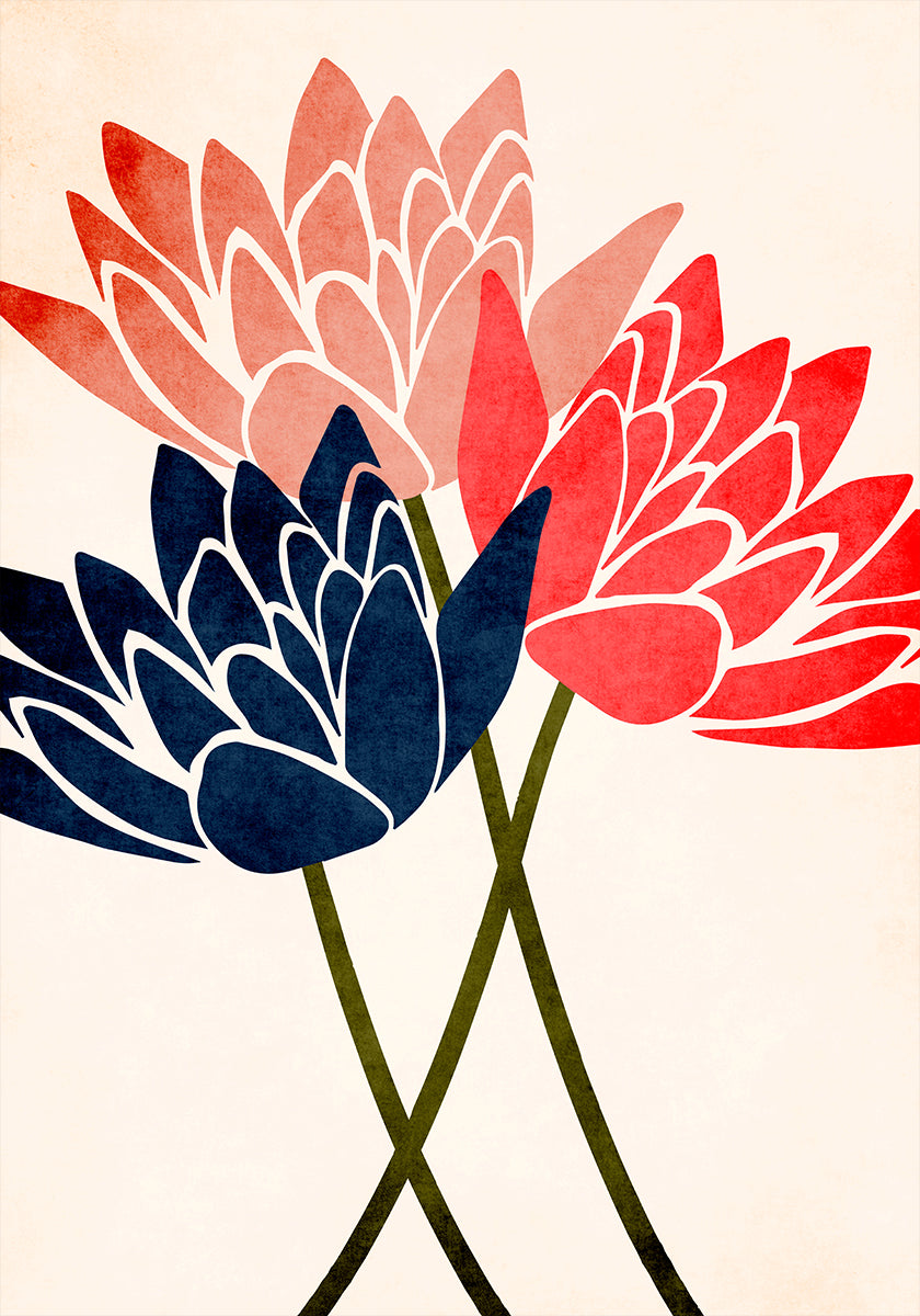 Trois fleurs dansantes