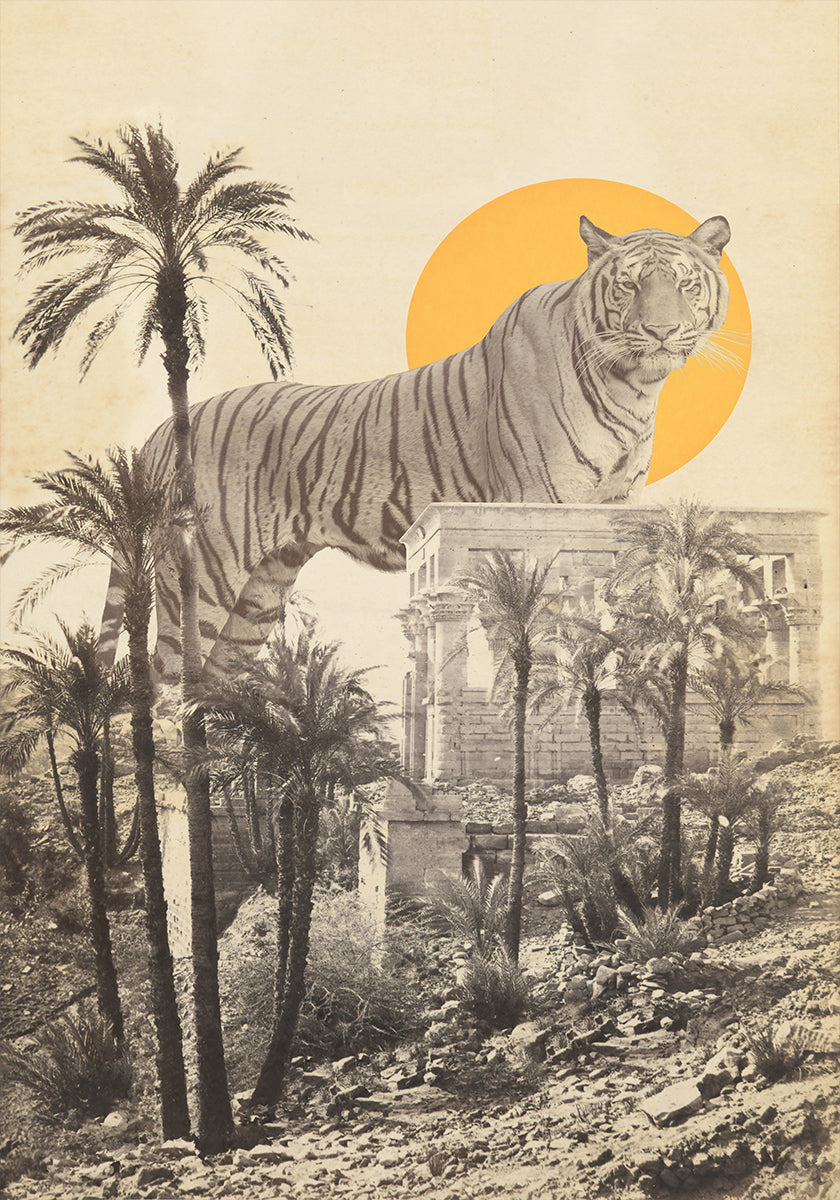 Tigre géant en ruines