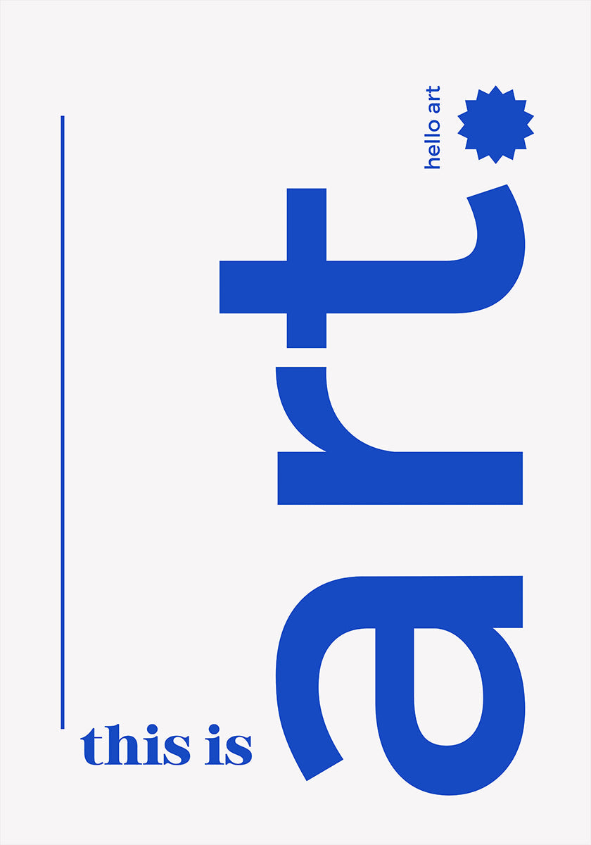 Bonjour typographie audacieuse Poster