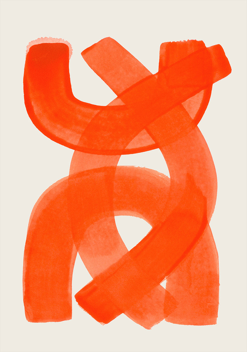 Traits d'orange Poster
