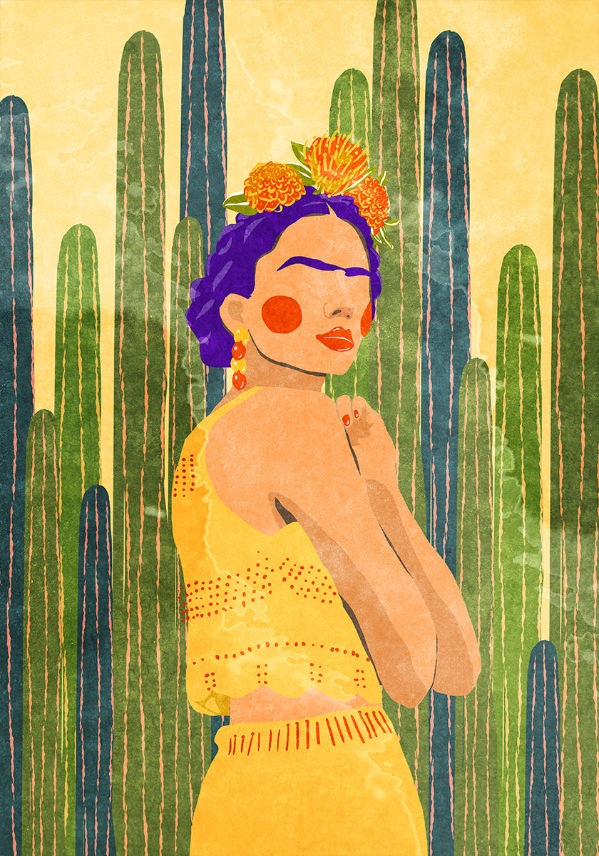 Frida et cactus