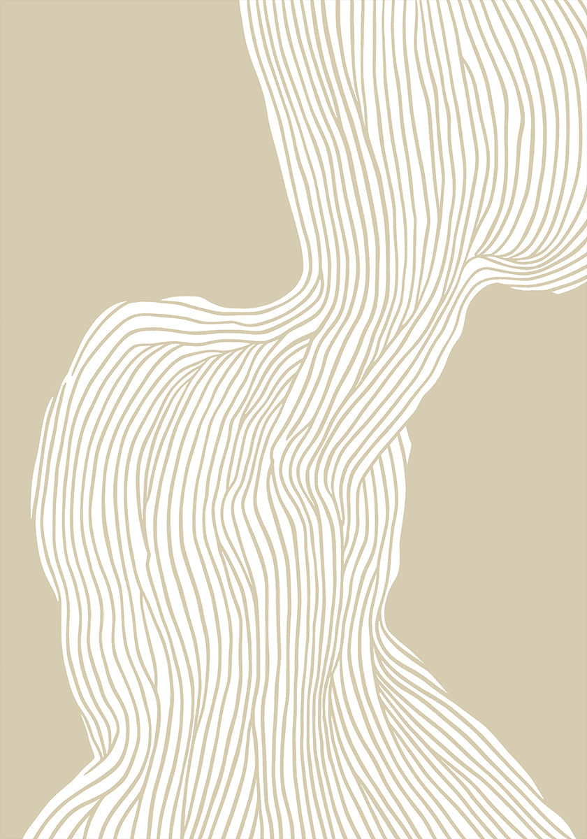 Paysage linéaire fluide Poster