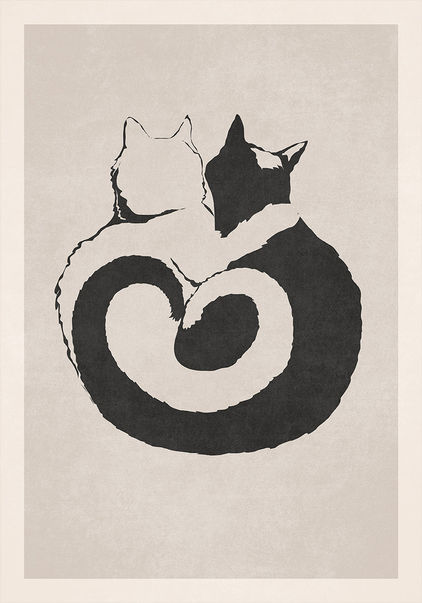Félin Yin Yang Poster
