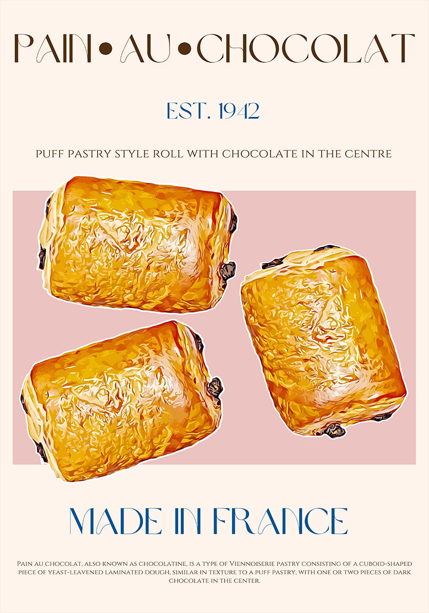 Pain Au Chocolat Délice Poster