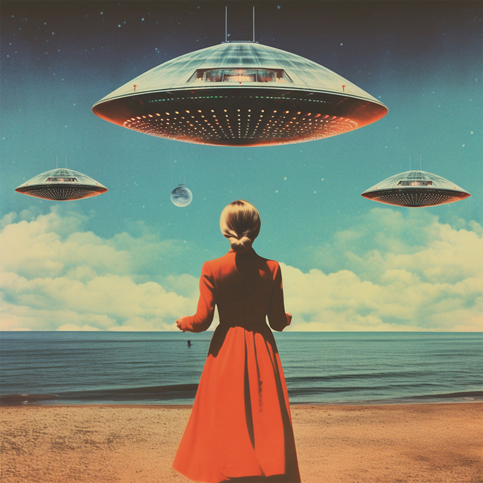 UFO Skies Collage Art (NOUVEAU)