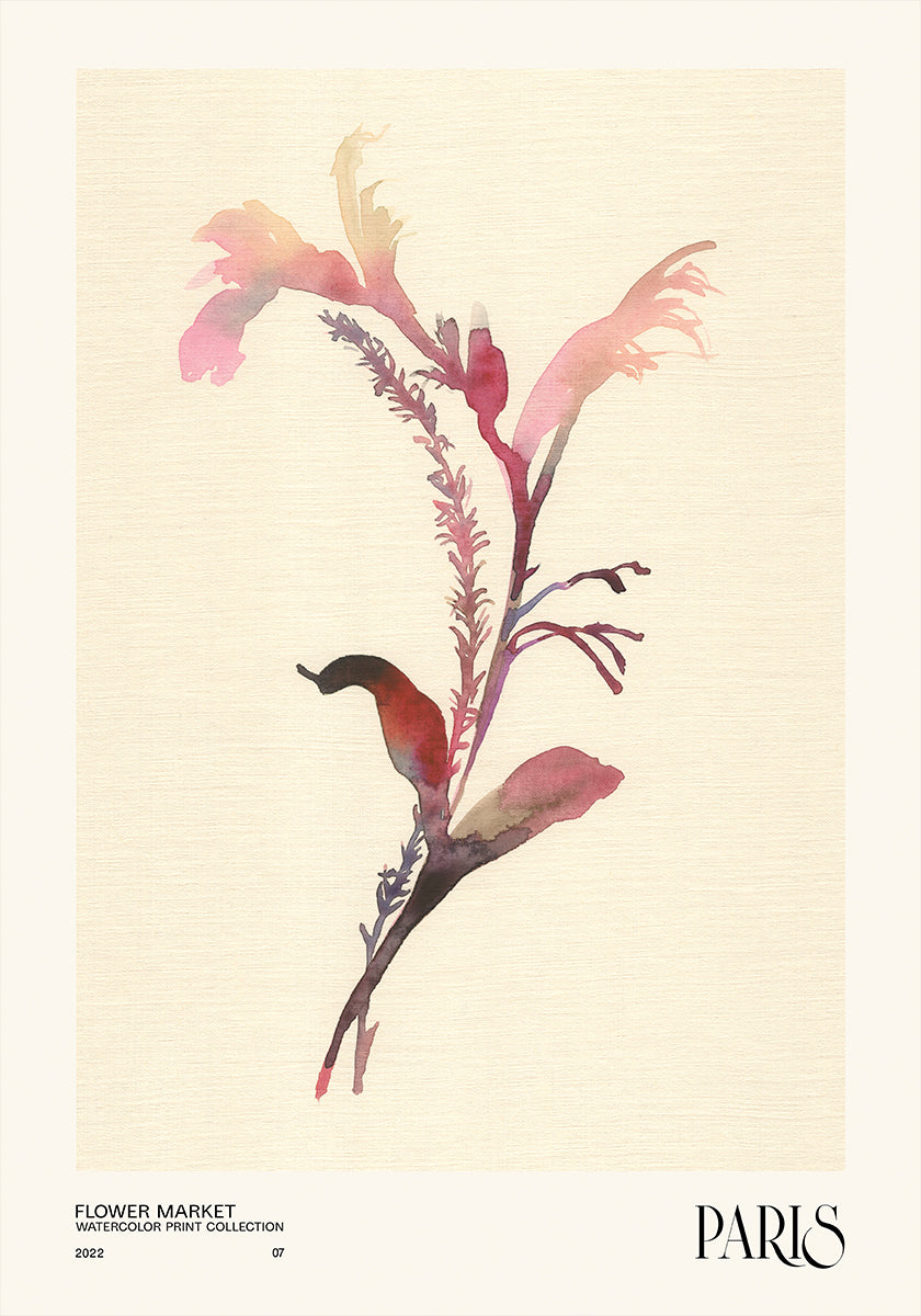 Collection d'impressions à l'aquarelle. Marché aux fleurs - Paris